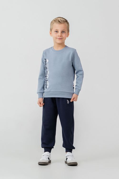 4-14 Yaş Lisanslı Us Polo Assn Erkek Çocuk Takım-İndigo