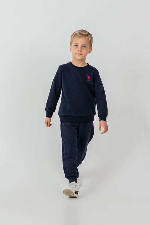4-14 Yaş Lisanslı Us Polo Assn Erkek Çocuk Takım-Lacivert