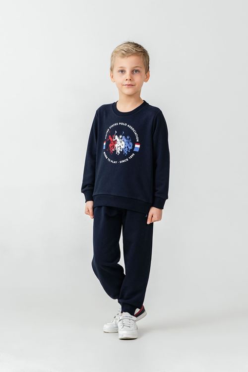 4-14 Yaş Lisanslı Us Polo Assn Erkek Çocuk Takım-Lacivert