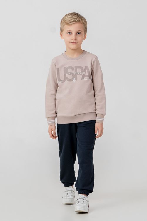 4-14 Yaş Lisanslı Us Polo Assn Erkek Çocuk Takım-Taş