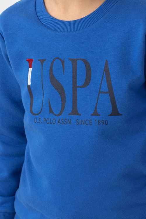 4-14 Yaş Lisanslı Us Polo Assn Erkek Çocuk Takım-Saks