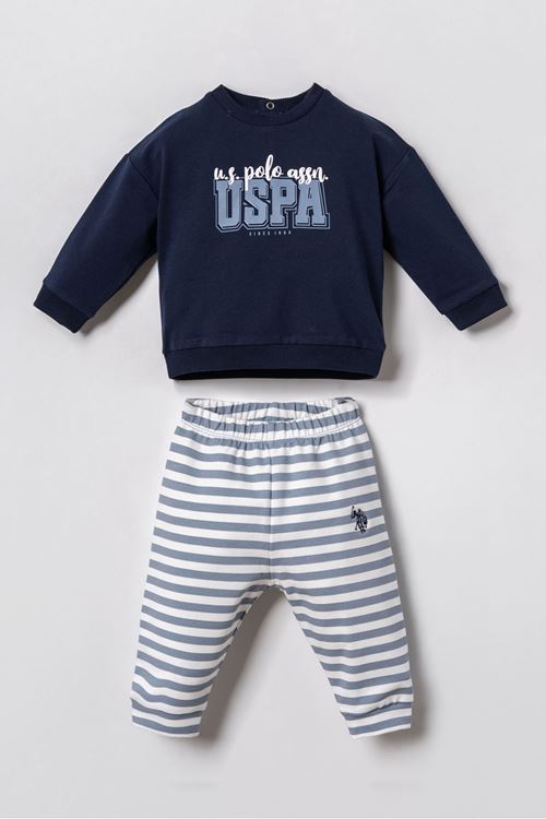 6-36 Ay Lisanslı Us Polo Assn Erkek Bebek Takım-Lacivert