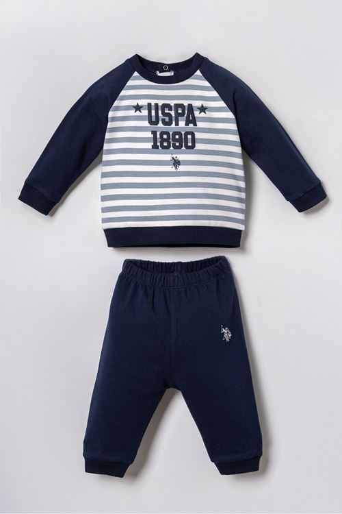 6-36 Ay Lisanslı Us Polo Assn Erkek Bebek Takım-Lacivert
