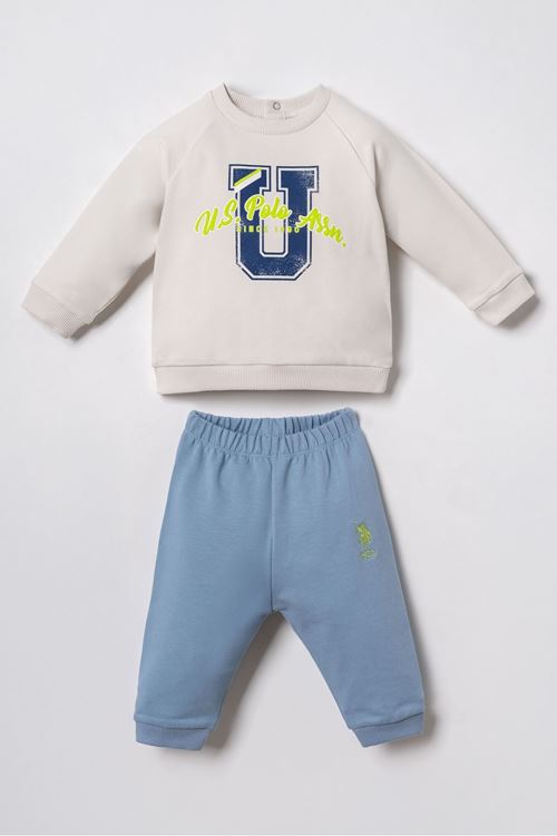 6-36 Ay Lisanslı Us Polo Assn Erkek Bebek Takım-Latte