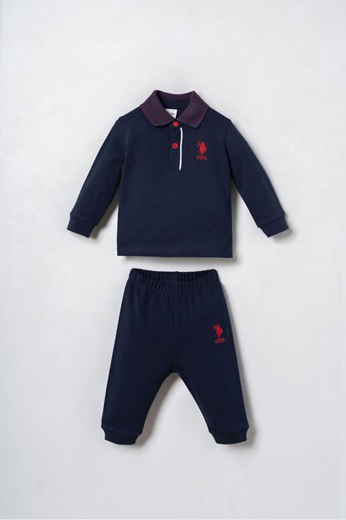 6-36 Ay Lisanslı Us Polo Assn Erkek Bebek Takım-Lacivert