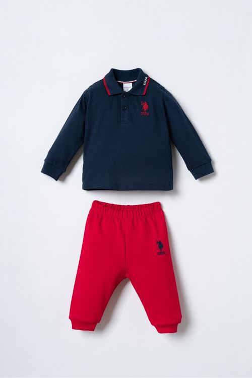 6-36 Ay Lisanslı Us Polo Assn Erkek Bebek Takım-Lacivert