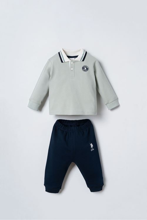 6-36 Ay Lisanslı Us Polo Assn Erkek Bebek Takım-Taş
