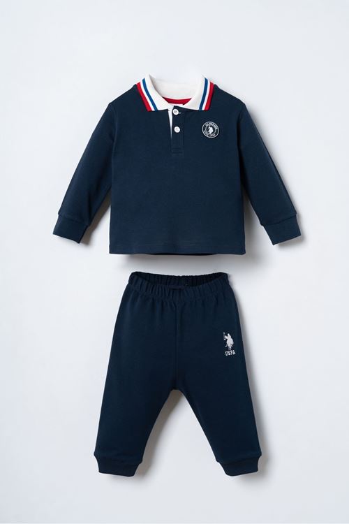 6-36 Ay Lisanslı Us Polo Assn Erkek Bebek Takım-Lacivert
