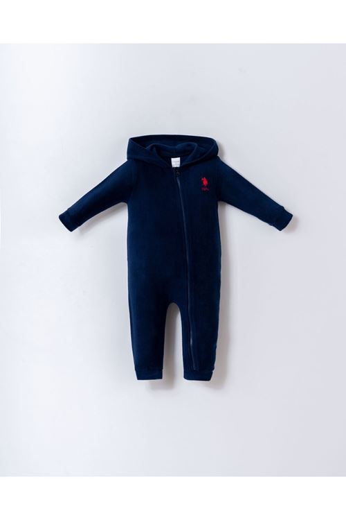 9-36 Ay Lisanslı Us Polo Assn Erkek Bebek Tulum-Lacivert