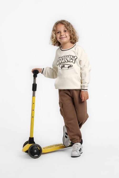 1-5 Yaş Journey Urban Erkek Çocuk Takım-Ekru