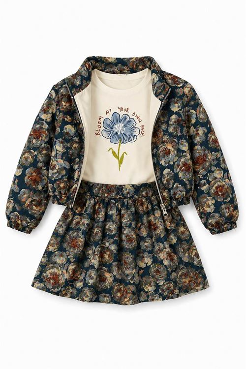 4-8 Yaş Helena Fleur Kız Çocuk 3'Lü Takım-İndigo