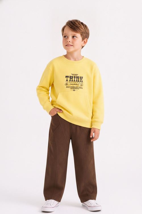 4-8 Yaş Think Fox Erkek Çocuk Takım-Limon