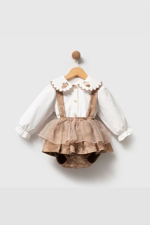 9-24 Ay Madeleine Pure Kız Bebek Takım-Cappuccino