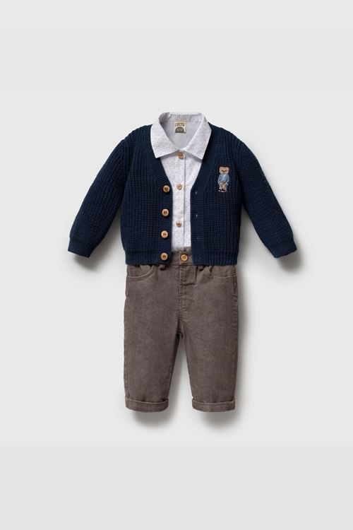 9-24 Ay Luca Matteo Erkek Bebek 3'Lü Takım-Lacivert