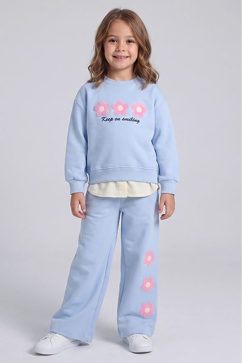 4-9 Yaş Eleanor Girls Kız Çocuk Takım-Bebe Mavisi