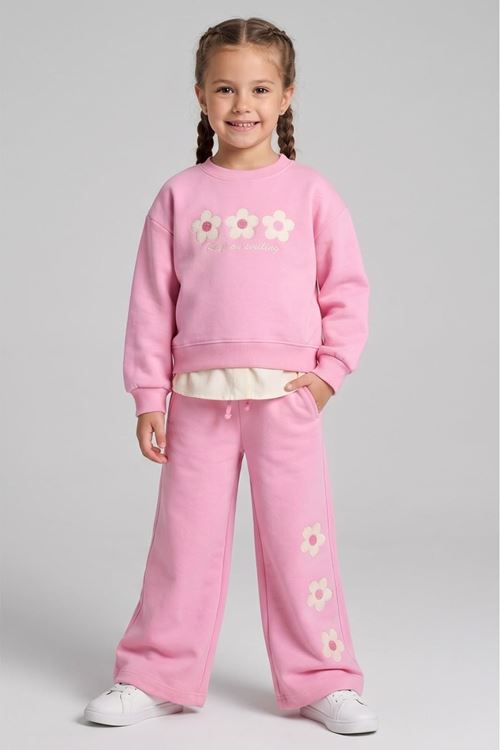 4-9 Yaş Eleanor Girls Kız Çocuk Takım-Pembe