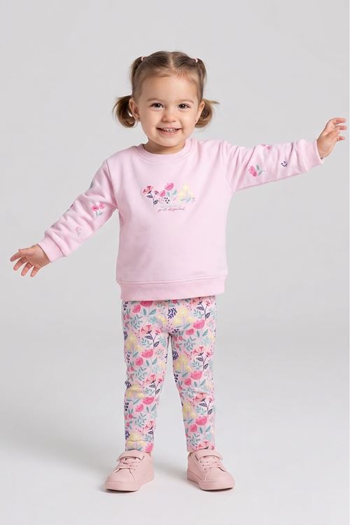 1-4 Yaş Stella Girl Kız Çocuk Takım-Şeker Pembe