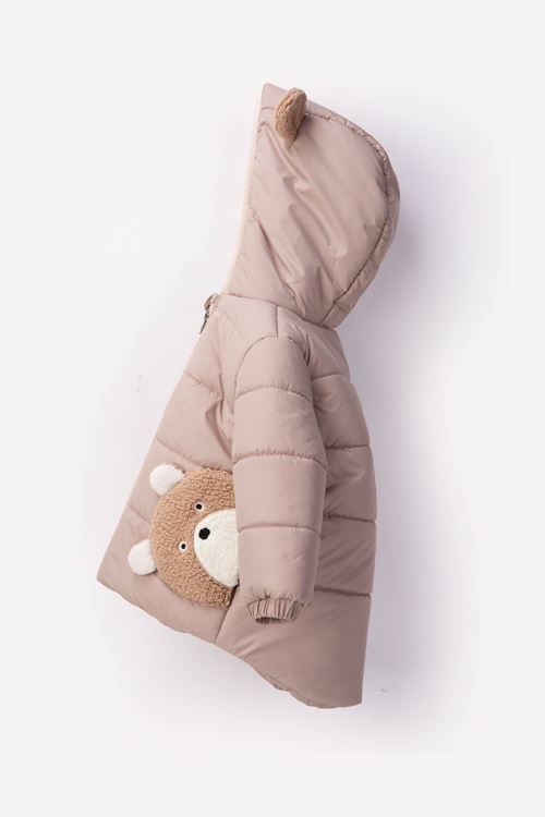 2-6 Yaş Animals Bear Erkek Çocuk Mont-Bej