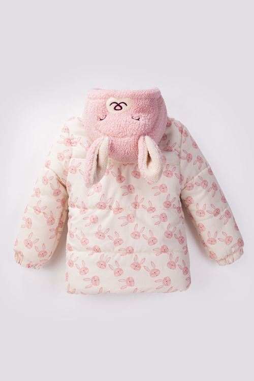 2-6 Yaş Rabbit Pink Kız Çocuk Mont-Pembe