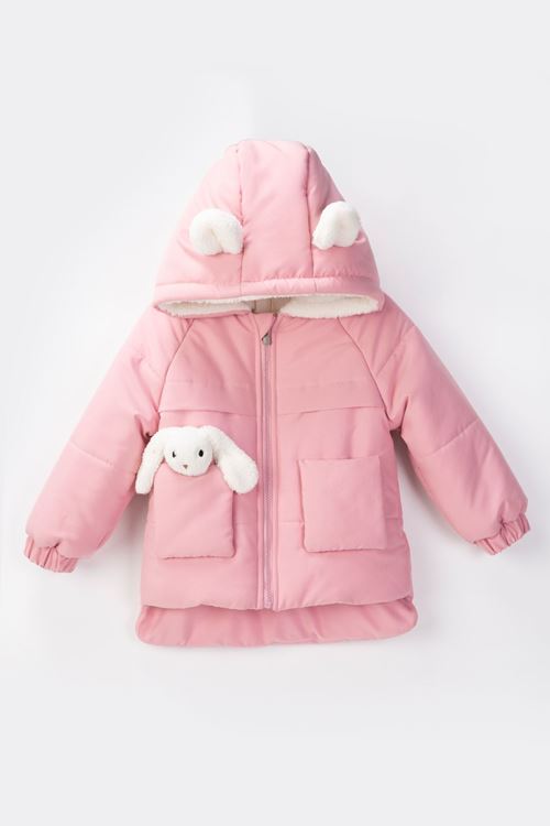 2-6 Yaş Love Rabbit Kız Çocuk Mont-Pembe