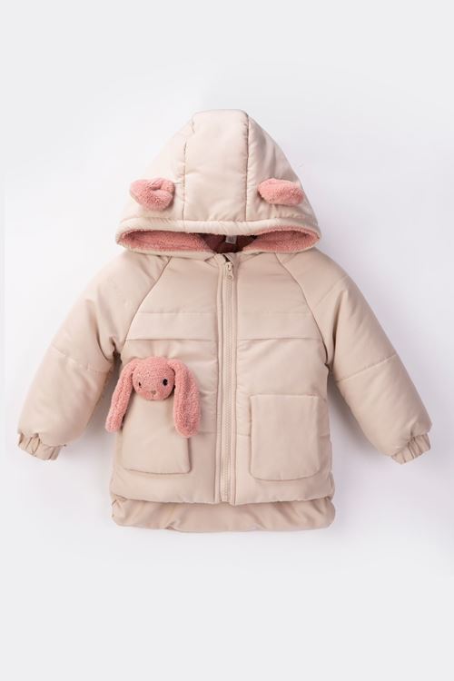 2-6 Yaş Love Rabbit Kız Çocuk Mont-Latte