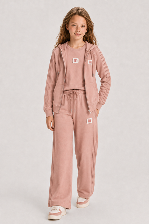 9-15 Yaş Luxery Colorce Kız Çocuk 3'Lü Takım-Pembe