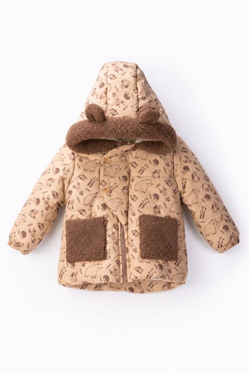 2-6 Yaş Happy Bear Cuse Erkek Çocuk Mont-Camel