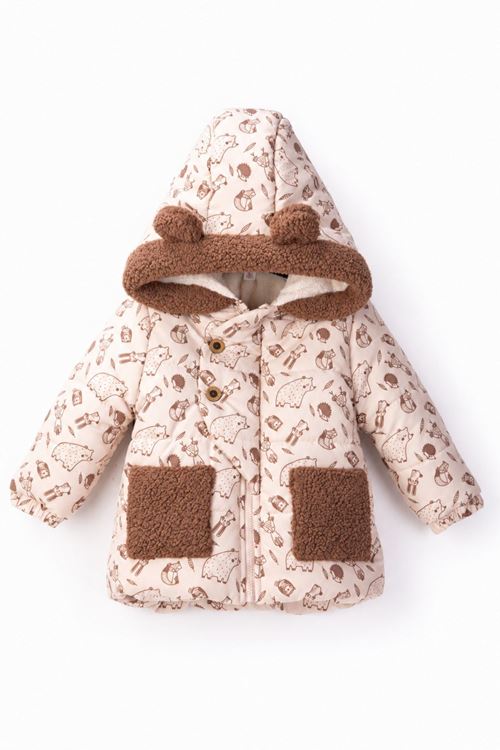 2-6 Yaş Happy Bear Cuse Erkek Çocuk Mont-Latte