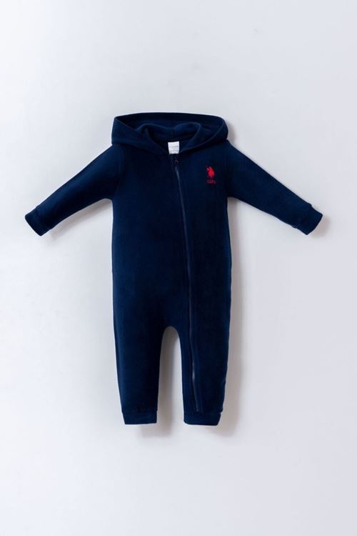 9-36 Ay Lisanslı Us Polo Assn Erkek Bebek Tulum-Lacivert