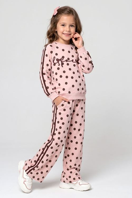 4-9 Yaş Clara Pearl Kız Çocuk Takım-Pembe