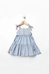 1-5 Yaş Paula Kız Çocuk Elbise - Mavi