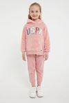 4-15  Yaş Lisanslı US POLO ASSN Kız Çocuk Eşofman Takım - Retro Pembe