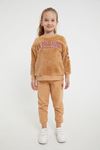 4-15  Yaş Lisanslı US POLO ASSN Kız Çocuk Eşofman Takım - Camel 