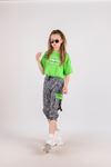 10-15 Yaş Zebra Design Kız Çocuk Takım -Yeşil