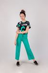 10-15 Yaş LcL Fashion Kız Çocuk Takım -Siyah/Benetton Yeşili