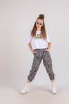 10-15 Yaş New Zebra Design Kız Çocuk Takım -Ekru