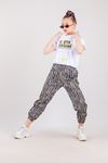 10-15 Yaş All Star Zebra Design Kız Çocuk Takım -Ekru