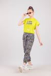 10-15 Yaş All Star Zebra Design Kız Çocuk Takım -Yağ Yeşili