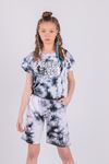 10-15 Yaş Origınal Batik Kız Çocuk Şortlu Takım -Siyah