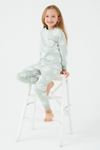 2-8 Yaş Papatya Kız Çocuk Pijama Takımı -Mint