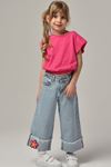 3-8 Yaş Modern Daisy Kız Çocuk Takım -Fuşya