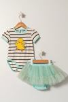 9-24 Ay Sara Duck Kız Bebek Takım - Mint Yeşil