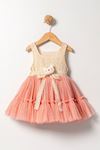 9-24 Ay Lesly Kız Bebek Tütülü Elbise -Yavruağzı