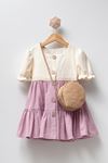  2-5 Yaş Heıdı Kız Çocuk Çantalı Elbise -Lila