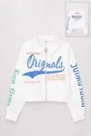 8-14 Yaş Original Denim Kız Çocuk Ceket -Saks