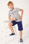 4-15 Yaş Lisanslı Us Polo ASSN Erkek Çocuk Takım -Gri