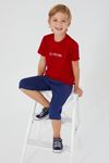 4-15 Yaş Lisanslı Us Polo ASSN Erkek Çocuk Takım -Bordo