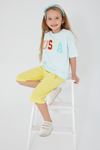 4-15 Yaş Lisanslı Us Polo ASSN Kız Çocuk Takım -Sarı