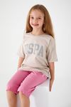 4-15 Yaş Lisanslı Us Polo ASSN Kız Çocuk Takım -Kum