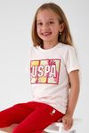 4-15 Yaş Lisanslı Us Polo ASSN Kız Çocuk Takım -Vanilya